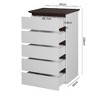 NicBex 5-Drawer Vertical Dresser for Bedroom, Modern White with Natural Top, Storage Cabinet for Closet, Closet Dressers Chest of Drawers - 4 of 4