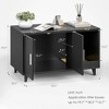 FURNIinspire Pet Crates and Houses, Multi-Functional Cat Cabinet, Comfortable Cat Space with Entrances, for Home, Black, 33.5"*18.5"*19.9" - 4 of 4
