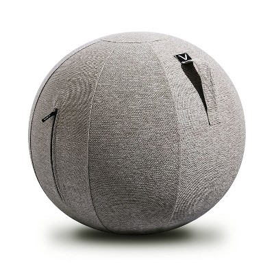 Vivora Luno Standard Series Ergonomic Lightweight Felt Covered Sitting and Exercise Ball with Carrying Handle for Home, Office, and Dorm Use, Barley