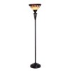 1-Light Harmond Art Glass Torchiere Bronze - Kenroy Home: Elegant Steel Base, 3-Way Rotary Switch, UL Listed - 2 of 4