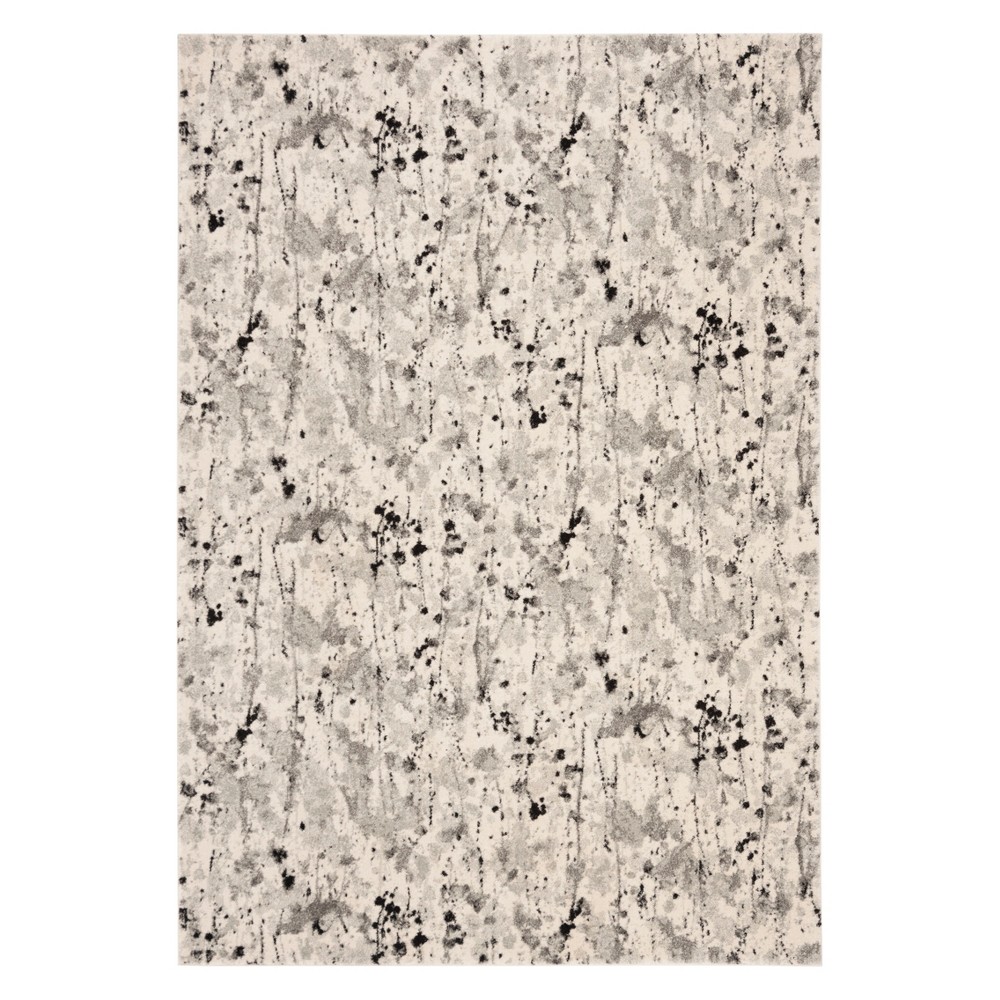 5'1inx7'6in Splatter Loomed Area Rug Ivory/Gray - Safavieh