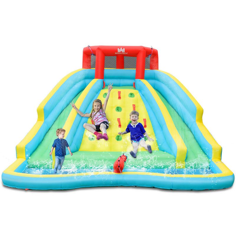 Costway Inflatable Mighty Water Slide Park Bounce Splash Pool Patio, 1 of 13