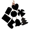 10pcs/Set Mini Hanging Wooden Message Board Home Holiday Decor Lanyard Chalkboard(Prismatic) - 3 of 4