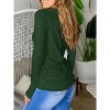 Imily Bela Women's Ruched Long Sleeve Tee Thumb Hole Detail Crew Neck Casual Comfort Top - 3 of 3