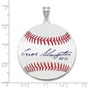 Black Bow Jewelry Sterling Silver Enos Slaughter Signature LG Enamel Baseball Pendant - 4 of 4