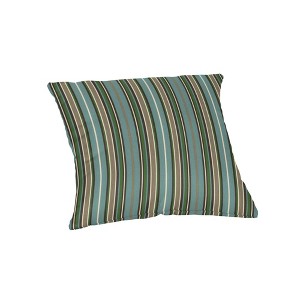 Casual Cushion Stripe Sunbrella Fabric 1-Piece Indoor/Outdoor Square Throw Pillow - 1 of 4