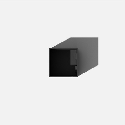 Compact Black Plastic-Stone Composite Cube Planter, 5 Inch