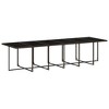 vidaXL Patio Dining Set with Cushions Table and Chairs Outdoor Poly Rattan - Brown Glass 12-Piece - 4 of 4