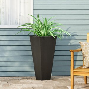 Okak 13"W Modern Tapered Planter Pot, Large Indoor/Outdoor Plant Pot for Trees & Floor Plants, No Assembly - 1 of 4