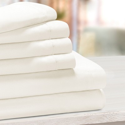 1000 Thread Count Luxury Solid Deep Pocket Cotton Blend Bed Sheet Set by Blue Nile Mills