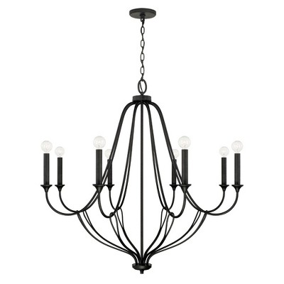 Capital Lighting Bentley 8 - Light Chandelier in  Black Iron