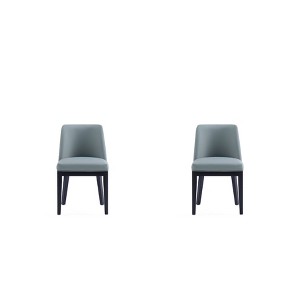 Set of 2 Gansevoort Modern Faux Leather Dining Chairs - Manhattan Comfort - 1 of 4
