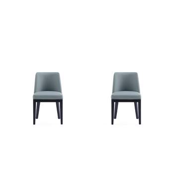 Set of 2 Gansevoort Modern Faux Leather Dining Chairs - Manhattan Comfort