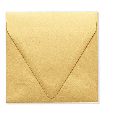 LUX 5 x 5 Square Contour Flap Envelopes 2 11/16 x 3 11/16 Gold Metallic 1840-07-50