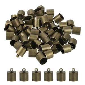 Unique Bargains Copper Rust-proof Glue-in Tassel Necklace Leather Cord End Caps 50 Pcs - 1 of 4
