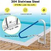 304 Stainless Steel Pool Handrail with Nylon Blue Grip, Supports up to 375LBS, Quick Mount for Pools, Durable and Easy Installation - 4 of 4
