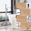 Freestanding Bathtub Faucet, Floor Mount Tub Filler with Hand Shower, 360° Swivel Spout, Single Handle Bathroom Tub Faucet for Cleaning, Bathing - 2 of 4