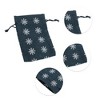 Unique Bargains Snowflake Print Drawstring Bag 2 Pcs - 3 of 4