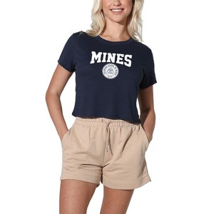 Women's Colorado School Of Mines Collegiate Seal Crop Top T-Shirt - 1 of 4