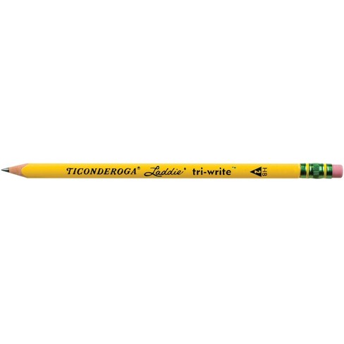Intermediate Size Triangular with Eraser 36-Pack Wood-Cased Yellow Laddie Tri-Write Pencils 