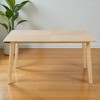 Mshliw Rectangular Dining Table with Ash Wood Veneer Top, Rubberwood Legs, Dining Table, Sofa Table, Seats 4–6, Scratch-Resistant (only table) - 3 of 4