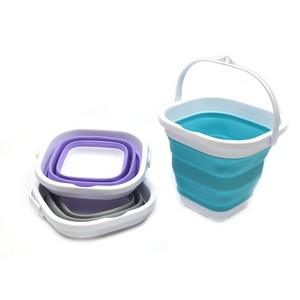 SAMMART 2.6L (0.68 Gallon) Super Mini Square Collapsible Plastic Bucket - 1 of 4