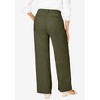 Jessica London Women's Plus Size Stretch Cotton Chino Wide-Leg Trouser - 3 of 4