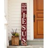 HomeRoots 72" Red Solid Wood Reason For The Season Christmas Wreath Porch Sign - 2 of 4