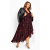 Women's Plus Size Julissa Print Maxi Dress - berry | CITY CHIC - image 3 of 4