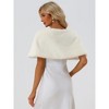 Allegra K Women's Party Elegant Faux Fur Full-Lined Wrap Shrug - 4 of 4