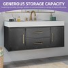 48 Inch Floating Bathroom Vanity With 2 Drawers Wall Mounted Storage Cabinet - 4 of 4