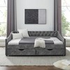(80.5''x55.5''x27.5'')Full Size Daybed with Drawers Upholstered Tufted Sofa Bed"Grey+ Polyester" - 3 of 4