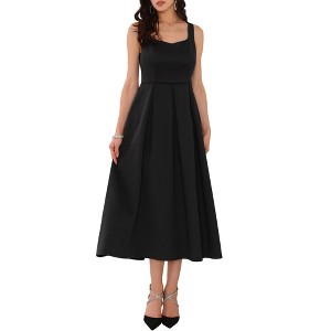 INSPIRE CHIC Women's Sleeveless Square Neck A-Line Cocktail Maxi Dress - 1 of 4