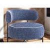 Okak Simple Cute Round Barrel Chairs with Curved Backrest,Contemporary Style Reading Leisure Accent Chair for Bedroom,Living Room - 4 of 4