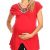Maternity Myla Embellished Tunic Top - White Mark - 3 of 3