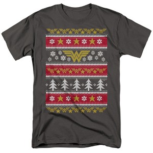 Men's DC Wonder Woman Christmas Sweater T-Shirt - 1 of 4