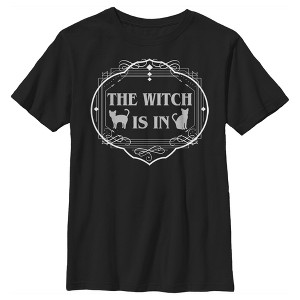 Boy's Lost Gods Halloween The Witch Is In Cats T-Shirt - 1 of 4