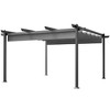 Outsunny 13' x 13' Retractable Pergola Canopy, Aluminum Outdoor Pergola for Garden, Patio, Backyard, Deck - 4 of 4
