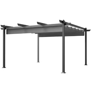 13' x 13' Aluminum Retractable Pergola Canopy, Outdoor Pergola for Garden, Patio, Deck - 1 of 4