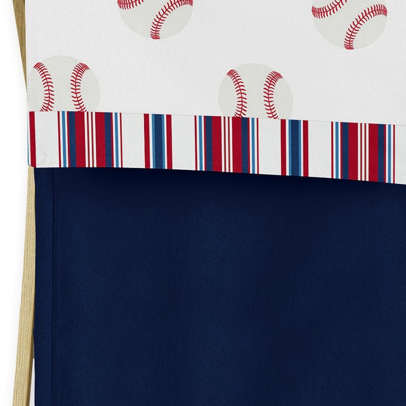 Sweet Jojo Designs Boy Laundry Hamper Baseball Patch Red White and Blue, 4 of 7