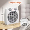 BEYOND HEAT Small Electric Space Heater, 1500W 2 in 1 Portable Desk Heater Fan with Adjustable Thermostat for Indoor Use - 3 of 4