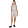 Memoi Women's Soft Waffle Bamboo Blend Short Romper with Cinched Waist - 2 of 4