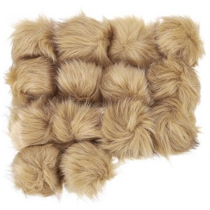 Unique Bargains Fluffy Soft Elastic Faux Fur Pom Poms for Hats DIY Scarves Gloves 14 Pcs - 1 of 4