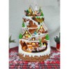 Moments in Time 20.87" Animated Gingerbread Multi-Tiered Mountain Moving Train and Santa Sleigh - 3 of 4