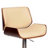 London Swivel Barstool Cream/Walnut - Armen Living - 3 of 4