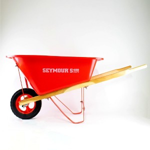 Seymour Fully Functional Metal Frame Poly Bed Wheelbarrow for Children Red - 1 of 4