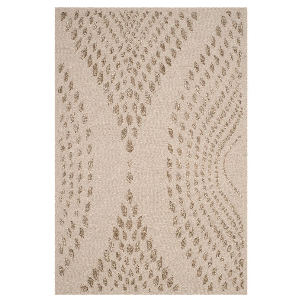 Sand/Brown Abstract Tufted Area Rug - (4'x6') - Safavieh