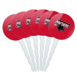 Clark Atlanta University Primary Logo Cupcake Picks Toppers Decoration Set of 6 - 1 of 4