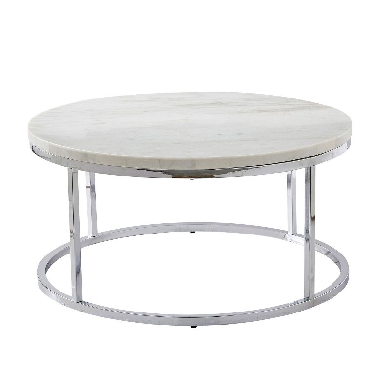 Echo Round Cocktail Table White - Steve Silver Co., 5 of 7