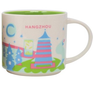 Starbucks You Are Here Series Hangzhou Ceramic Mug, 14 Oz - 1 of 3